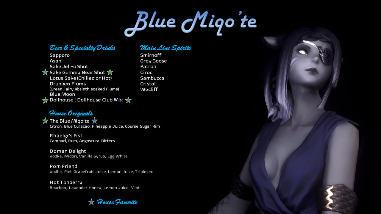Drink Menu Drink Menu